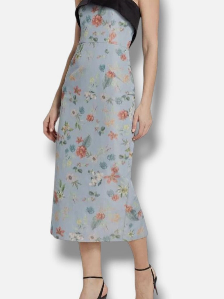 Markarian Women's Blue Alondra Strapless Column Cocktail Dress Size 8 — image 2 of 3